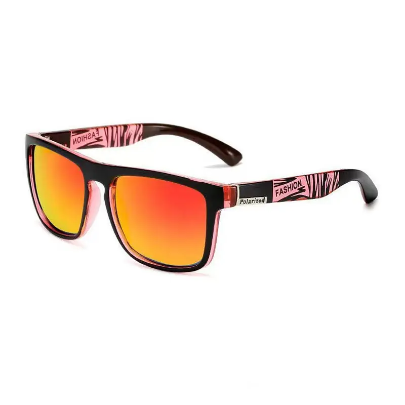Men's Polarized Sunglasses Retro Sports Red Black — feature 14