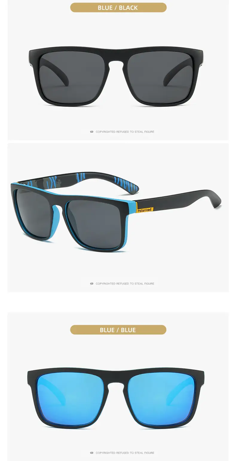 Men's Polarized Sunglasses Retro Sports Red Black — feature 3
