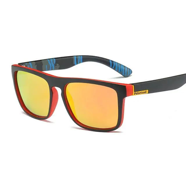 Men's Polarized Sunglasses Retro Sports Red Black — feature 5