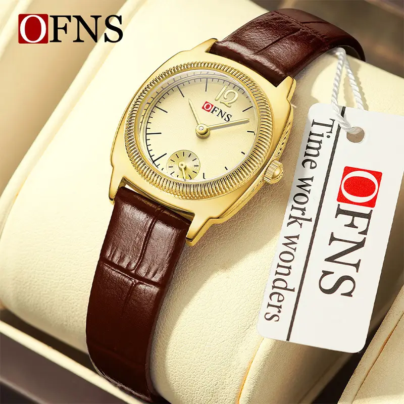OFNS Women's Gold Antique Tooth Edge Round Watch - Image 16