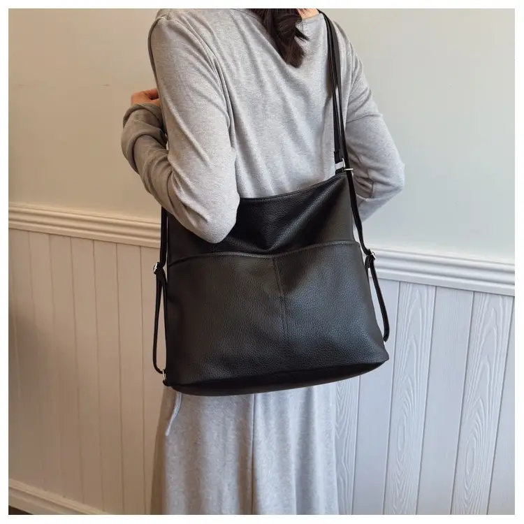 Women's Brown Leather Shoulder Bag 2024 Retro Western Style — feature 13