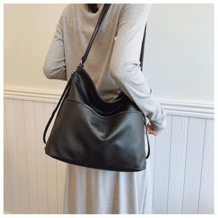 Women's Brown Leather Shoulder Bag 2024 Retro Western Style — feature 15