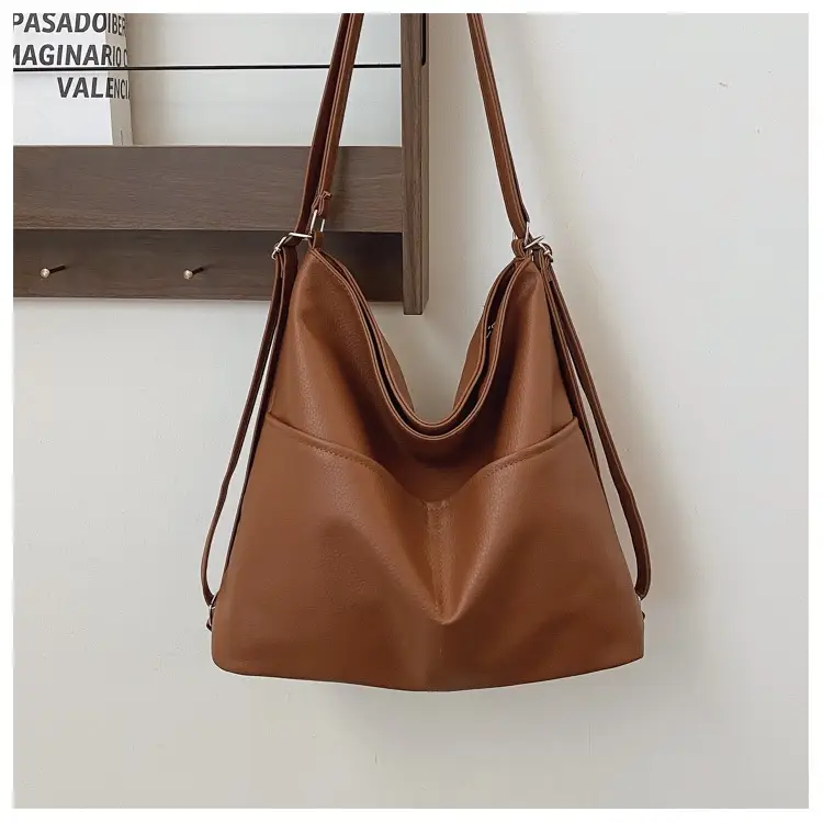 Women's Brown Leather Shoulder Bag 2024 Retro Western Style — feature 19