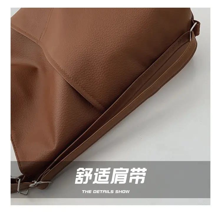 Women's Brown Leather Shoulder Bag 2024 Retro Western Style — feature 6