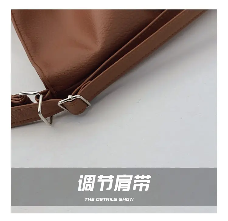 Women's Brown Leather Shoulder Bag 2024 Retro Western Style — feature 7