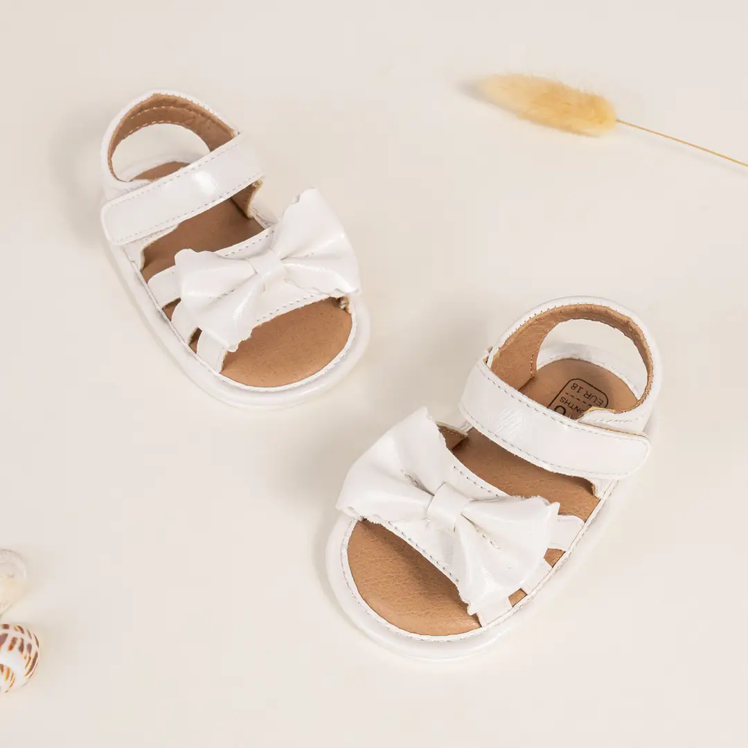 Amazon Cross Border Bow Baby Toddler Shoes 2025 Summer New Solid Color Cute Sandals Baby Shoes - Image 6