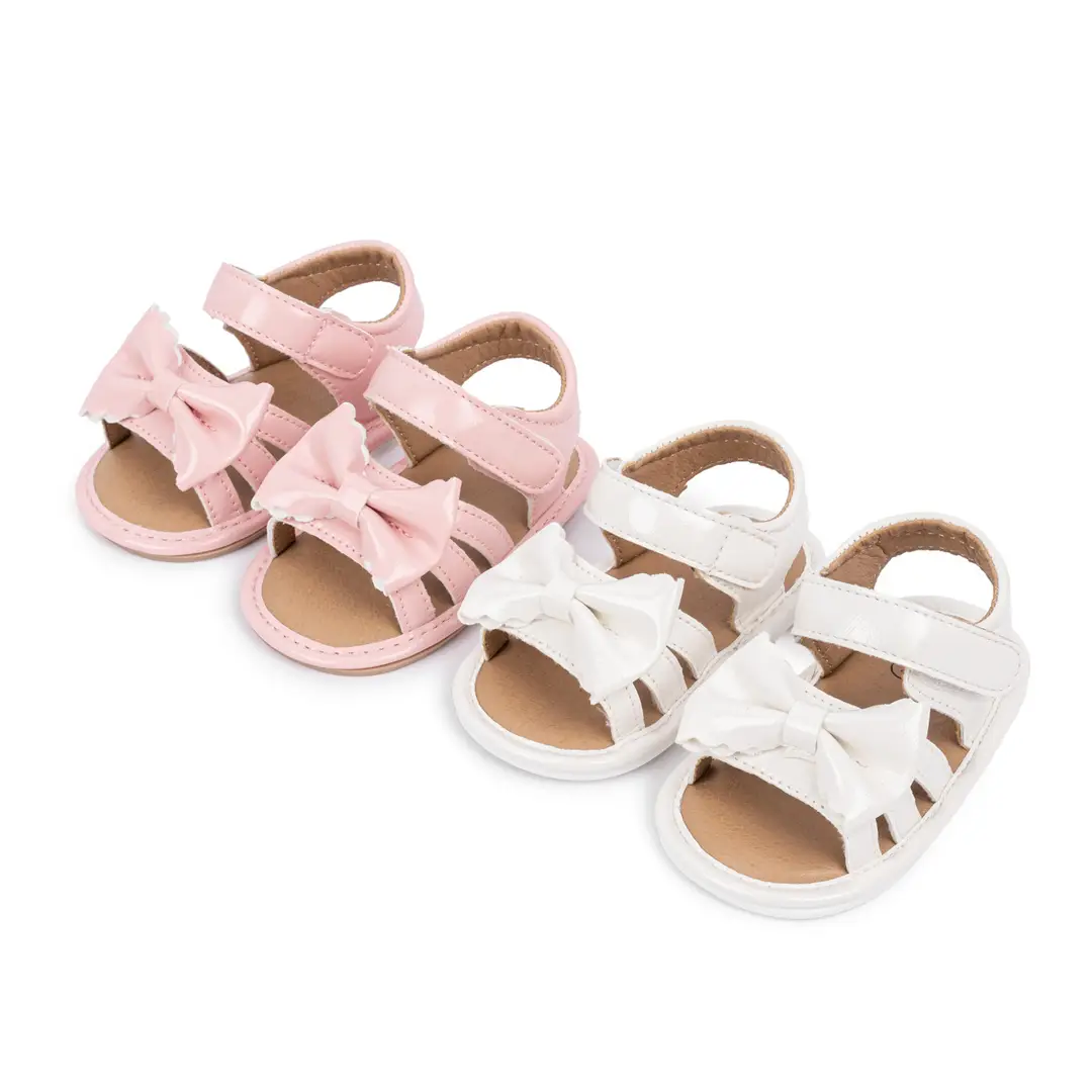 Amazon Cross Border Bow Baby Toddler Shoes 2025 Summer New Solid Color Cute Sandals Baby Shoes - Image 7