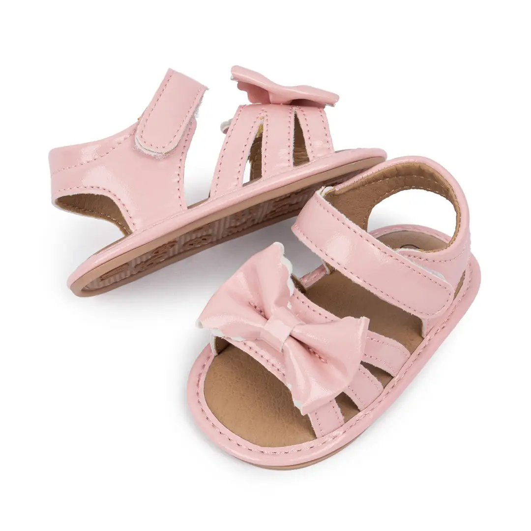 Amazon Cross Border Bow Baby Toddler Shoes 2025 Summer New Solid Color Cute Sandals Baby Shoes — feature 14