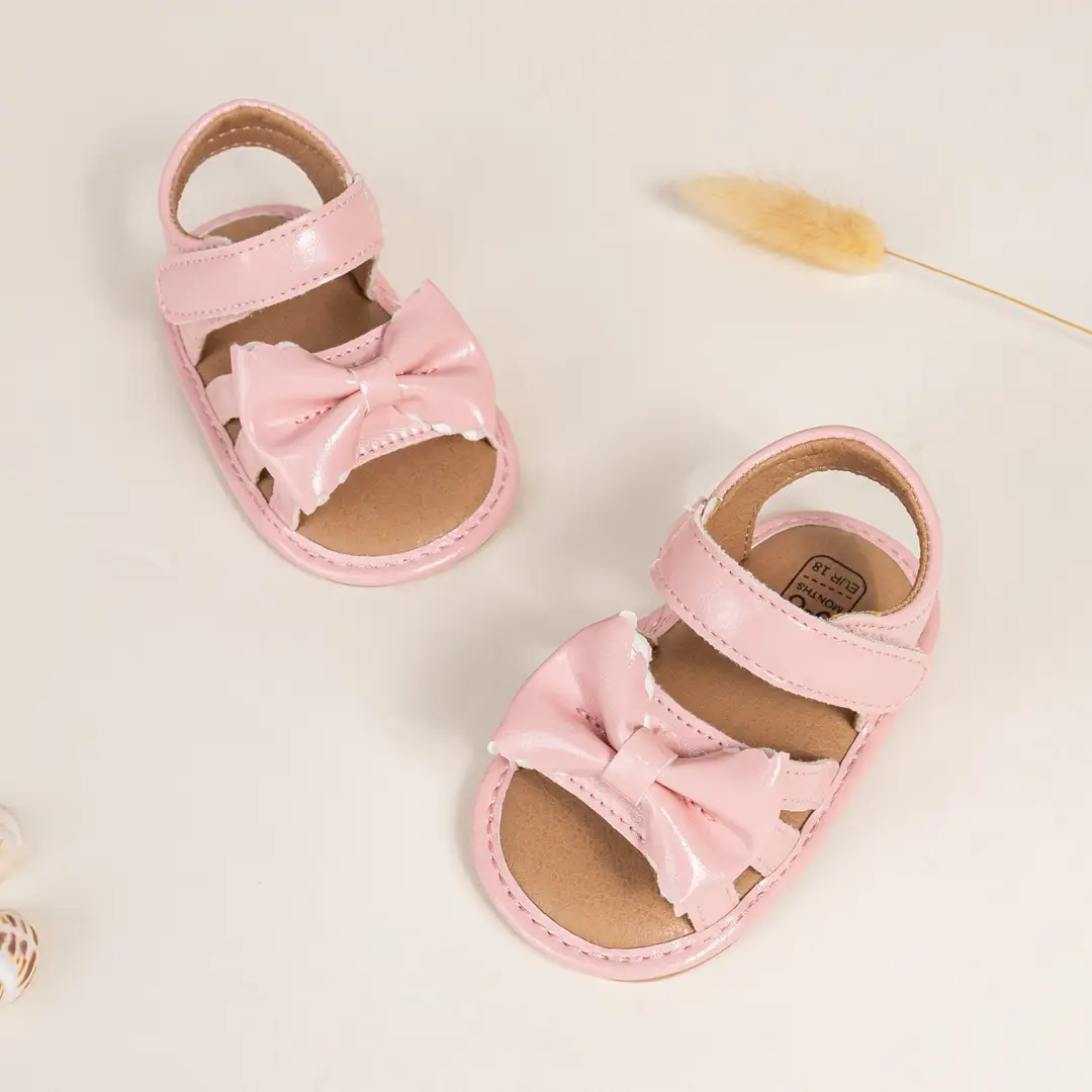 Amazon Cross Border Bow Baby Toddler Shoes 2025 Summer New Solid Color Cute Sandals Baby Shoes — feature 8