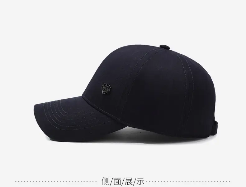 Black Baseball Cap for Men Middle Age — feature 10