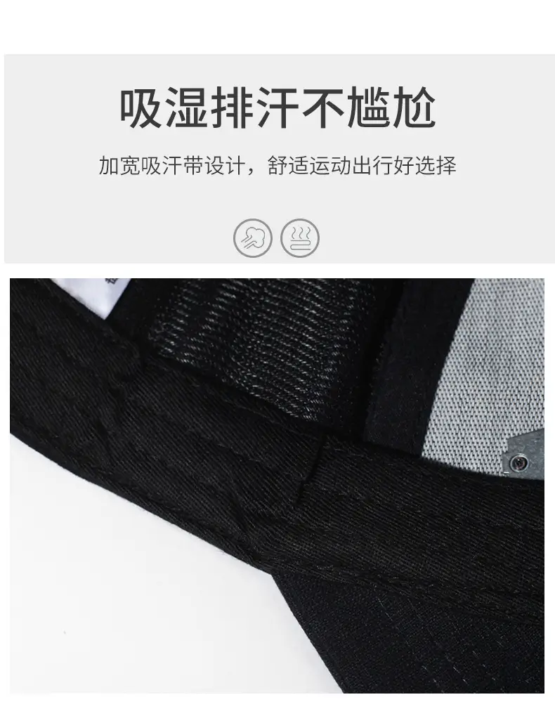 Black Baseball Cap for Men Middle Age — feature 3
