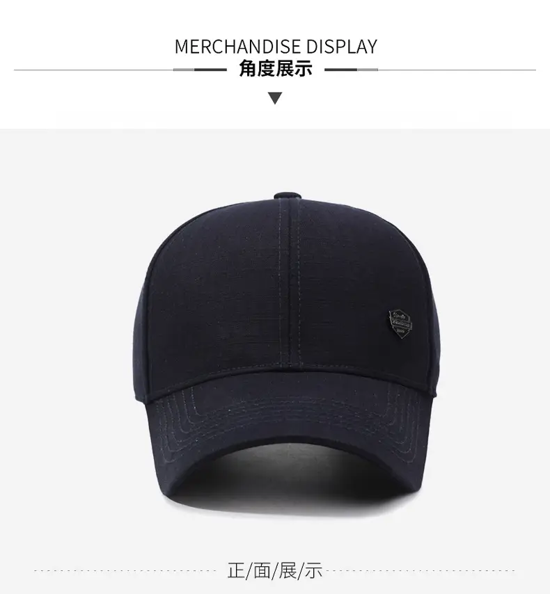 Black Baseball Cap for Men Middle Age — feature 8
