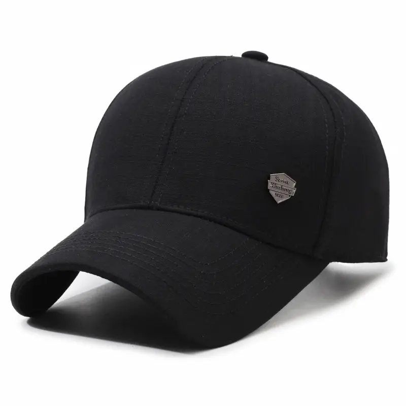 Black Baseball Cap for Men Middle Age - Image 2