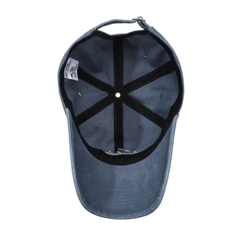 Men's Denim Retro Washed Cap with Letter Embroidery - Image 8