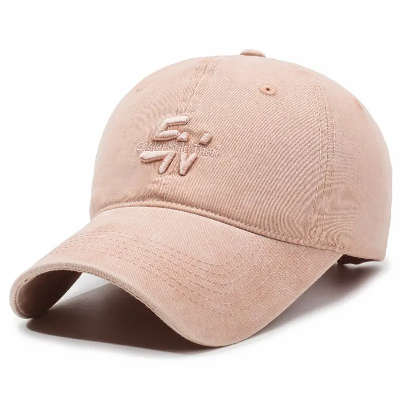 Men's Denim Retro Washed Cap with Letter Embroidery - Image 2