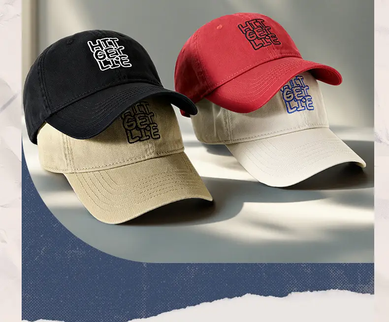 Men Black Embroidered Baseball Cap with "HIT THE BASICS" Design — feature 15