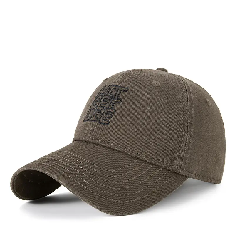 Men Black Embroidered Baseball Cap with "HIT THE BASICS" Design - Image 3
