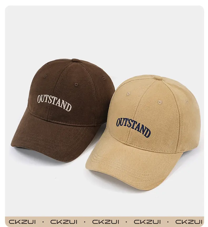 Outstand Embroidered Baseball Cap Brown Large — feature 9