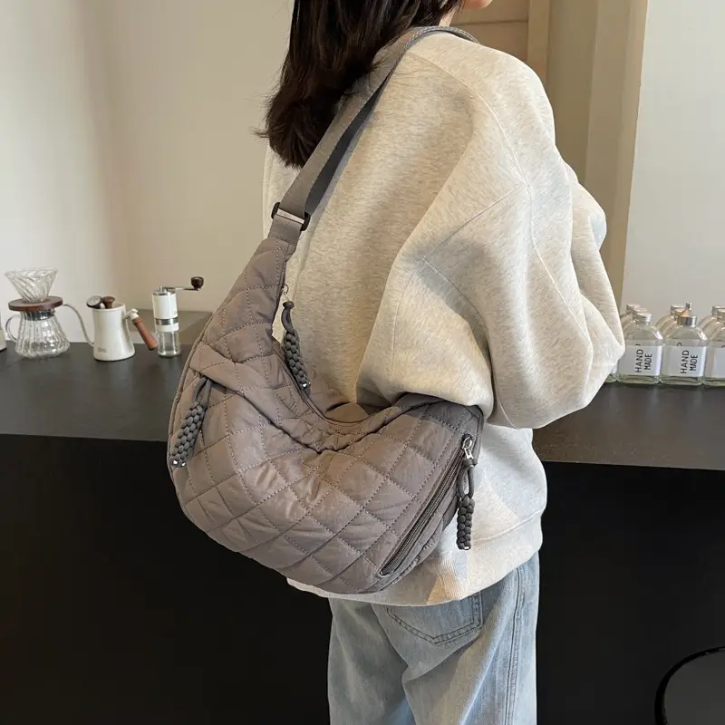 Autumn Winter Coat Shoulder Bag Cream 2024