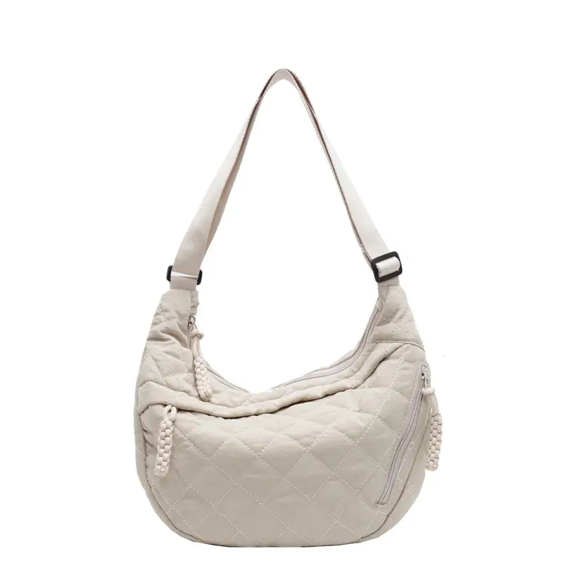 Autumn Winter Coat Shoulder Bag Cream 2024