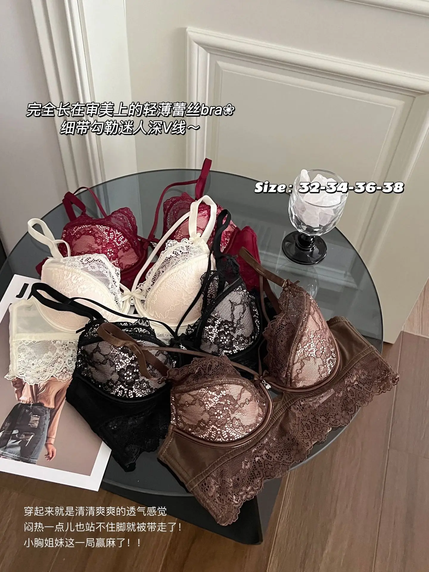 Ultra-Thin Lace Bra Set for Women Big Breasts — feature 11