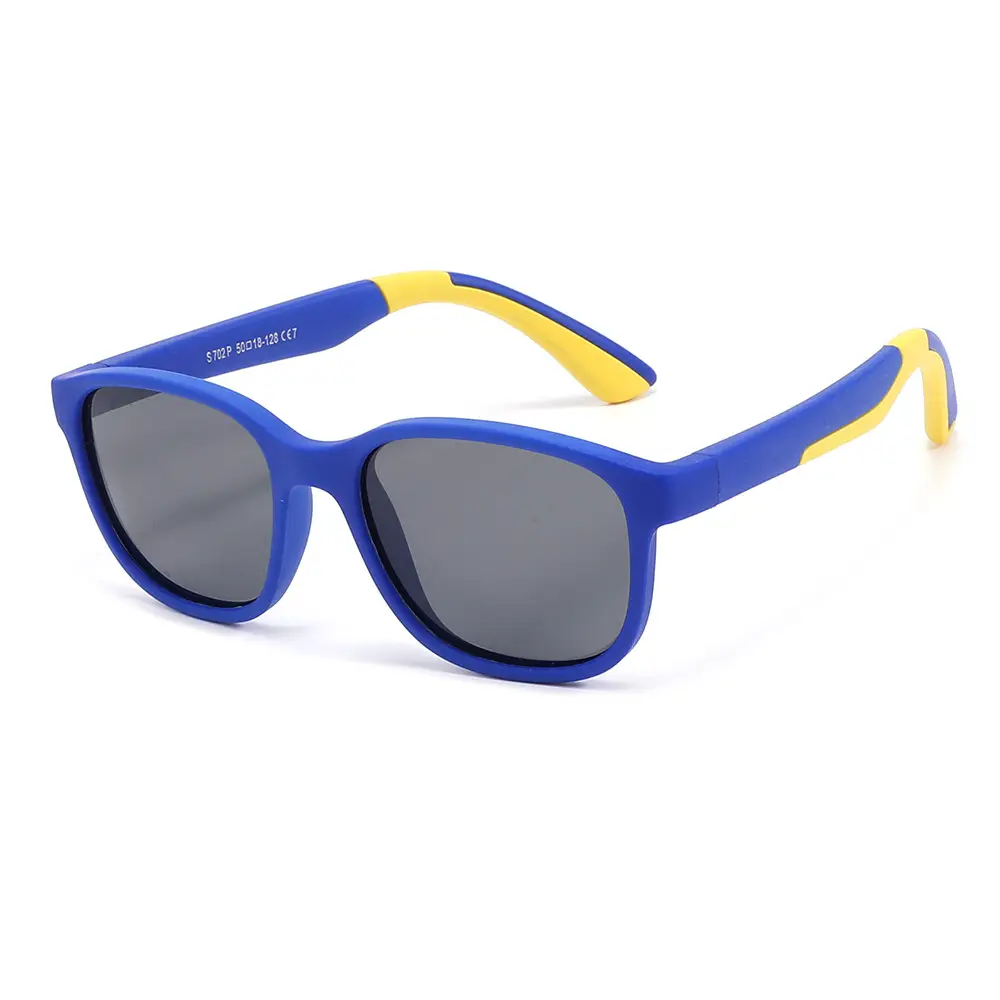 Kids Polarized Sunglasses Blue Yellow Secondary Injection Molding