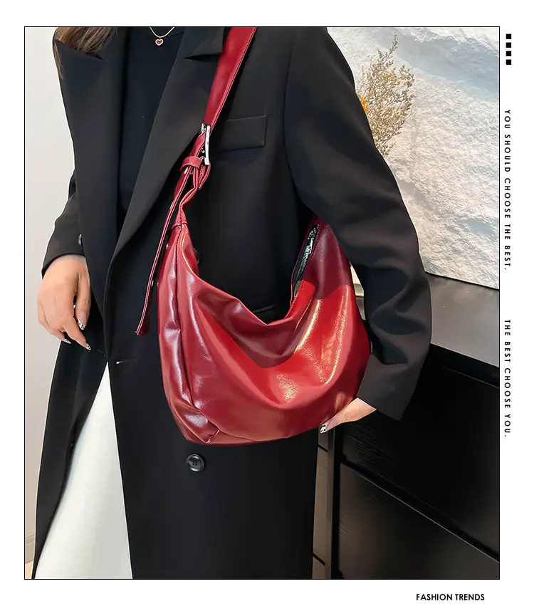 Red Leather Shoulder Bag for Women 2024 — feature 2
