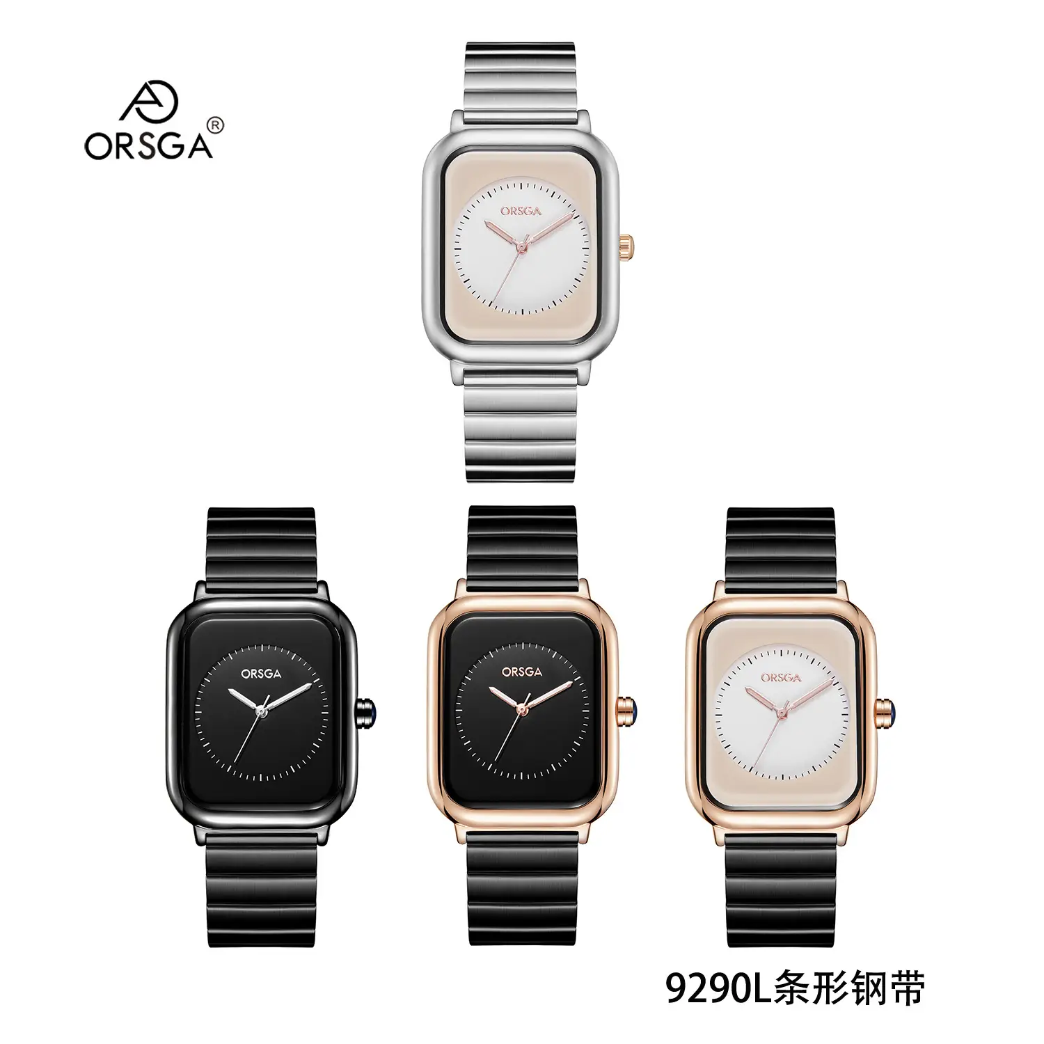 ORSGA Square Watch for Women Stainless Steel - Image 29