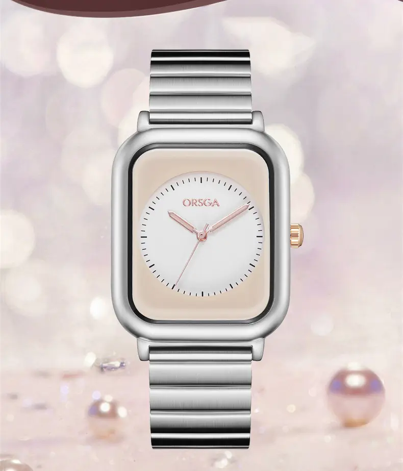 ORSGA Square Watch for Women Stainless Steel — feature 5