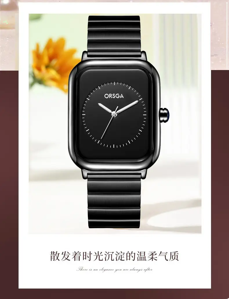 ORSGA Square Watch for Women Stainless Steel — feature 6