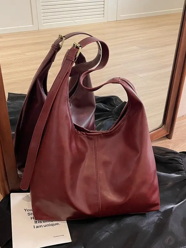 Women's Retro Brown Tote Bag 2024 All Season Commuter Shoulder Crossbody - Image 8
