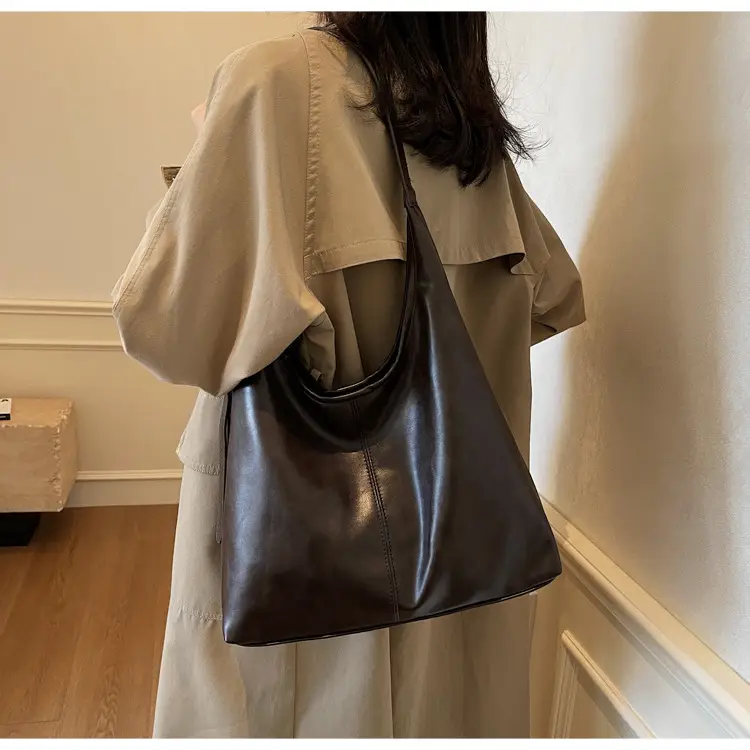 Women's Retro Brown Tote Bag 2024 All Season Commuter Shoulder Crossbody — feature 10