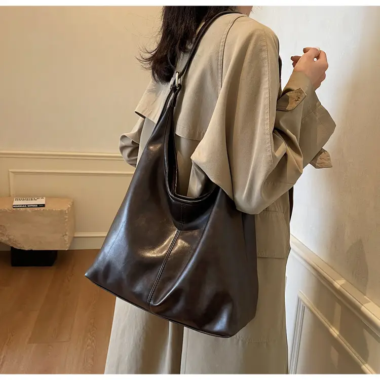 Women's Retro Brown Tote Bag 2024 All Season Commuter Shoulder Crossbody — feature 11
