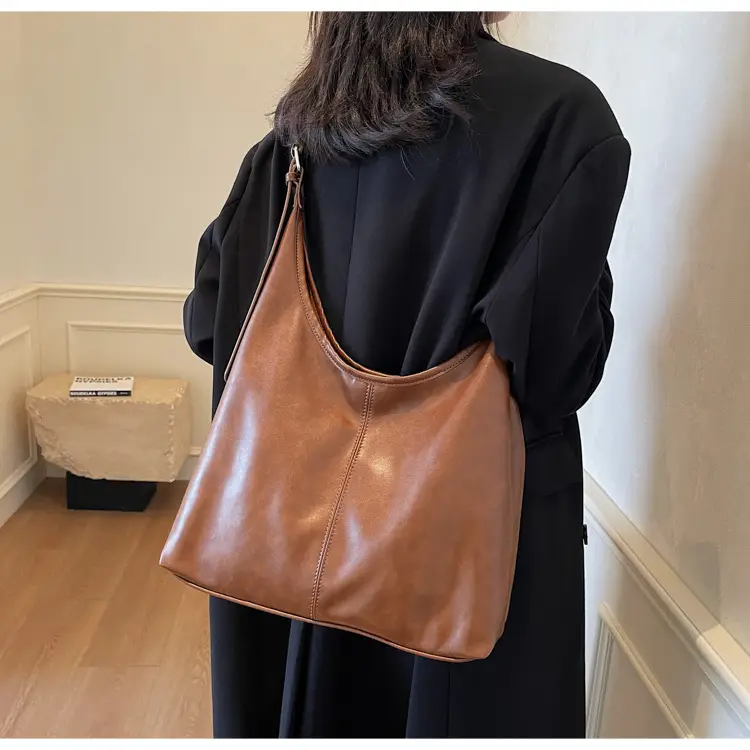 Women's Retro Brown Tote Bag 2024 All Season Commuter Shoulder Crossbody — feature 12