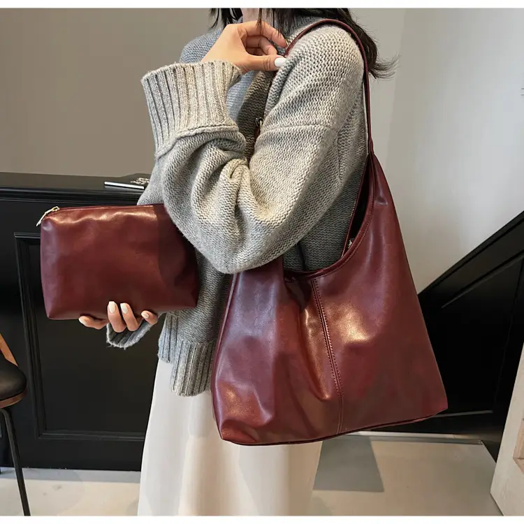 Women's Retro Brown Tote Bag 2024 All Season Commuter Shoulder Crossbody — feature 19