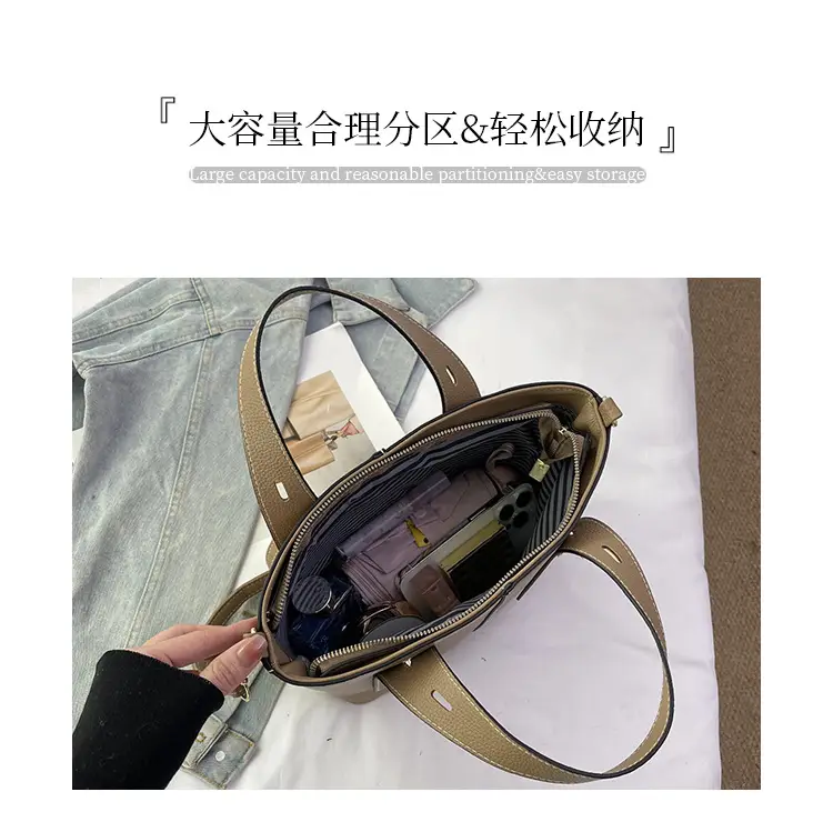 Women's Vintage Black Leather Shoulder Bag 2024 Winter — feature 4