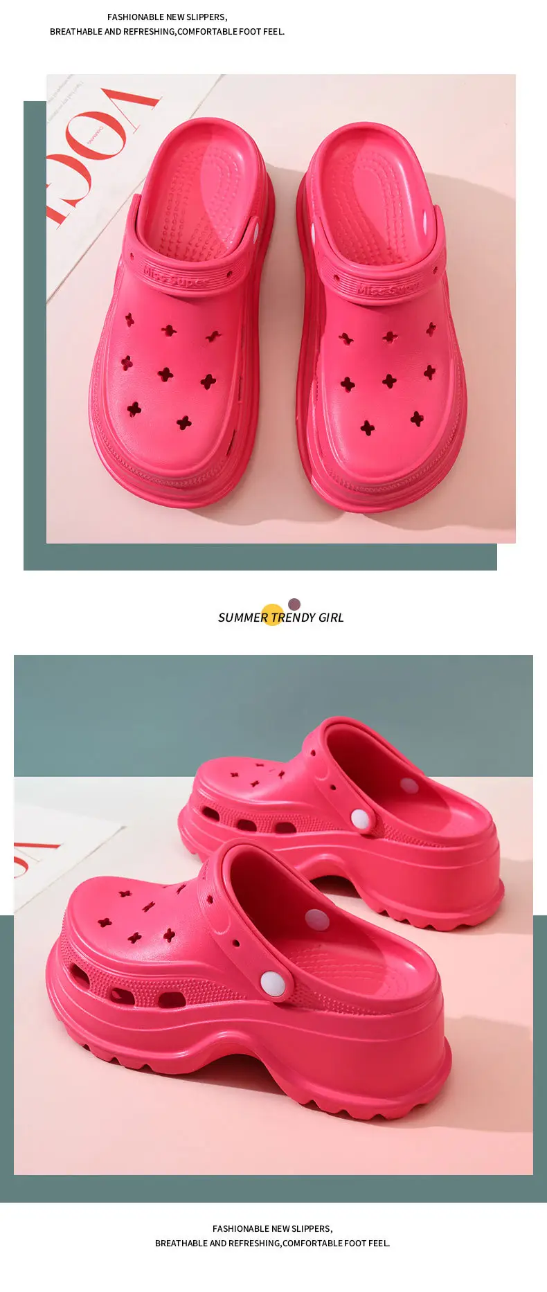 Women Pink Star Hole Sandals Summer β feature 10