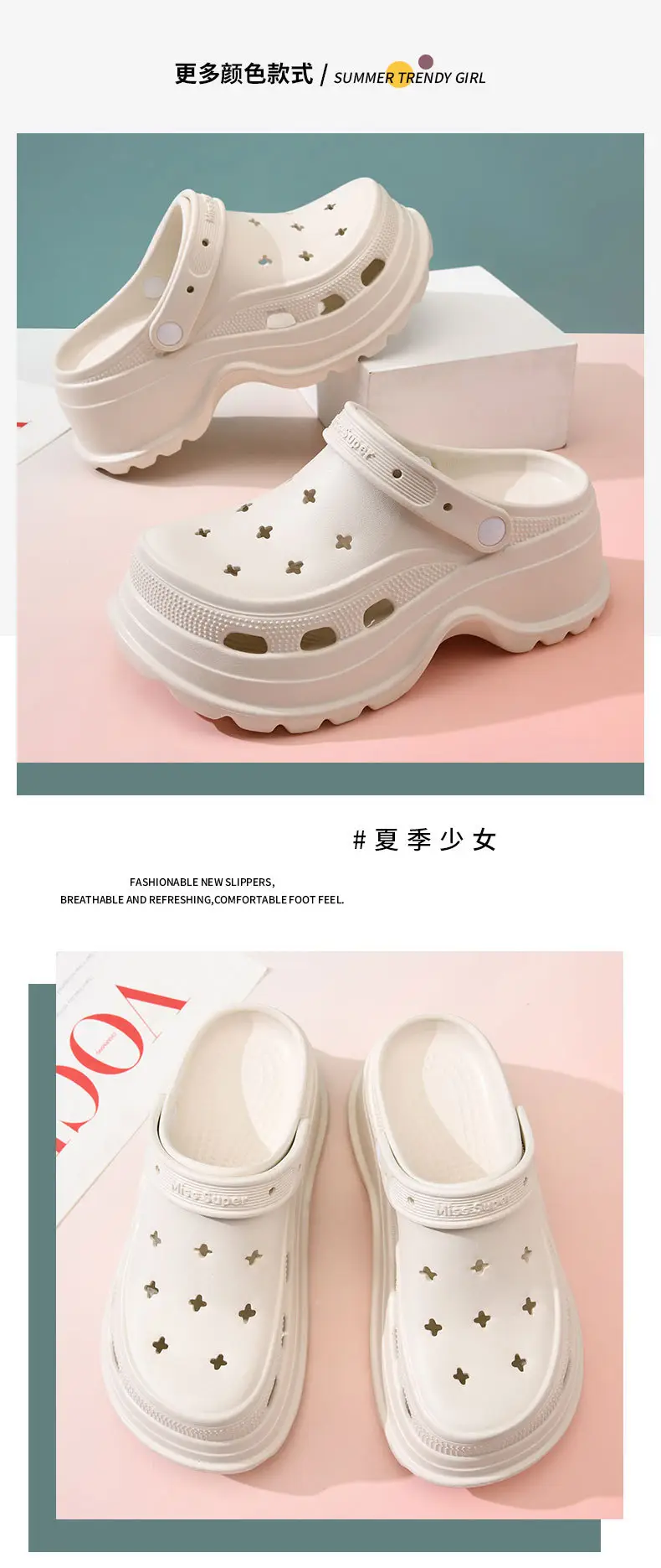 Women Pink Star Hole Sandals Summer β feature 8
