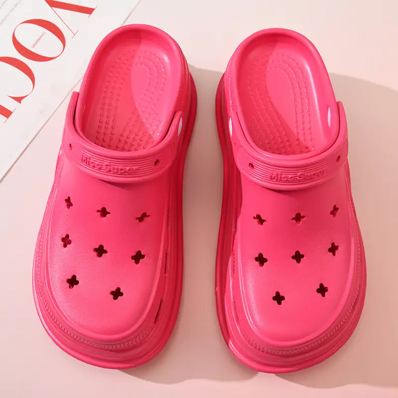 Women Pink Star Hole Sandals Summer - Image 3