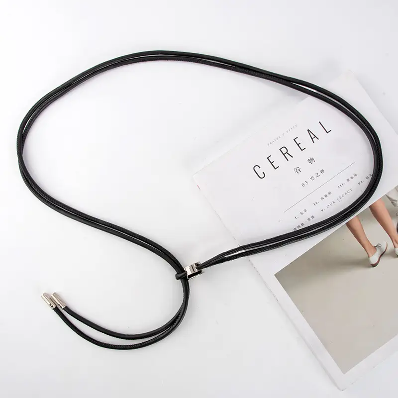 Women's Black PU Leather Knot Belt for All Occasions - Image 9