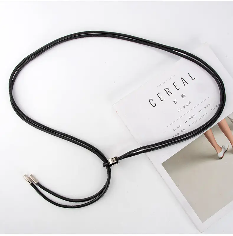 Women's Black PU Leather Knot Belt for All Occasions — feature 10