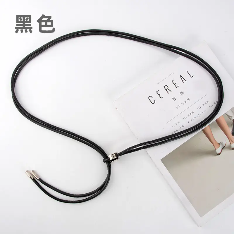 Women's Black PU Leather Knot Belt for All Occasions - Image 2