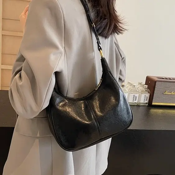 Brown Leather Diagonal Shoulder Bag for Women — feature 1