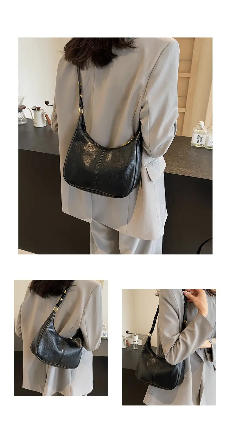 Brown Leather Diagonal Shoulder Bag for Women — feature 9
