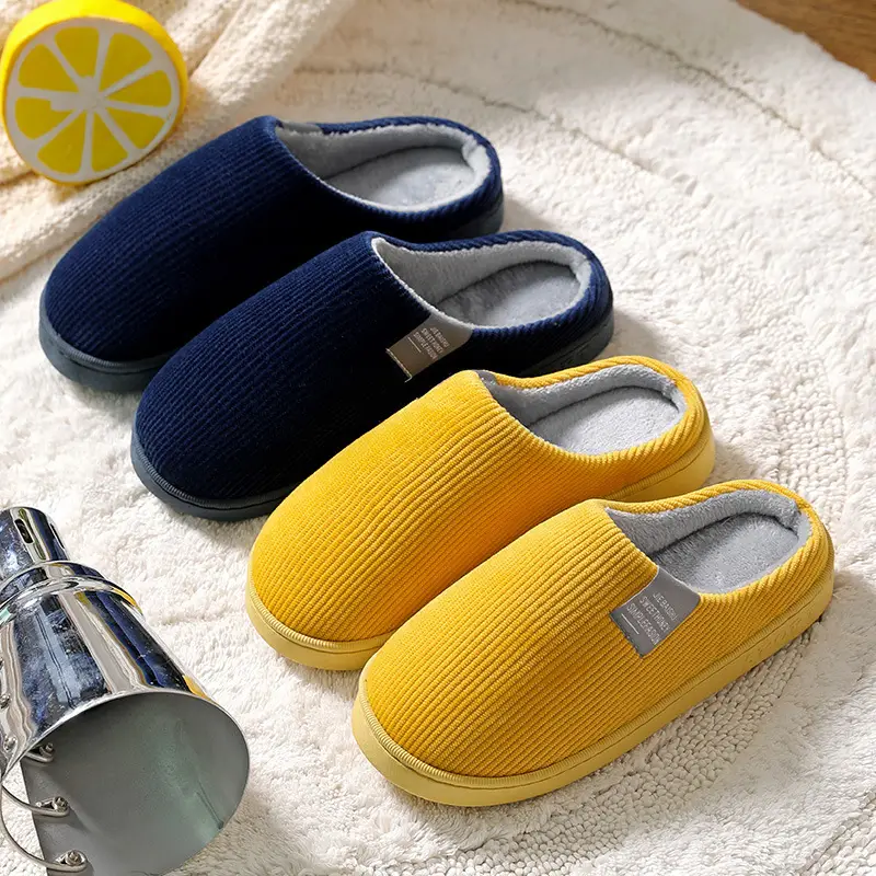 Cixi Cotton Slippers for Women, Spring, Autumn and Winter Home Use, Indoor Non-Slip Confinement Shoes, Thick-Soled Home Warm Couple Men - Image 7