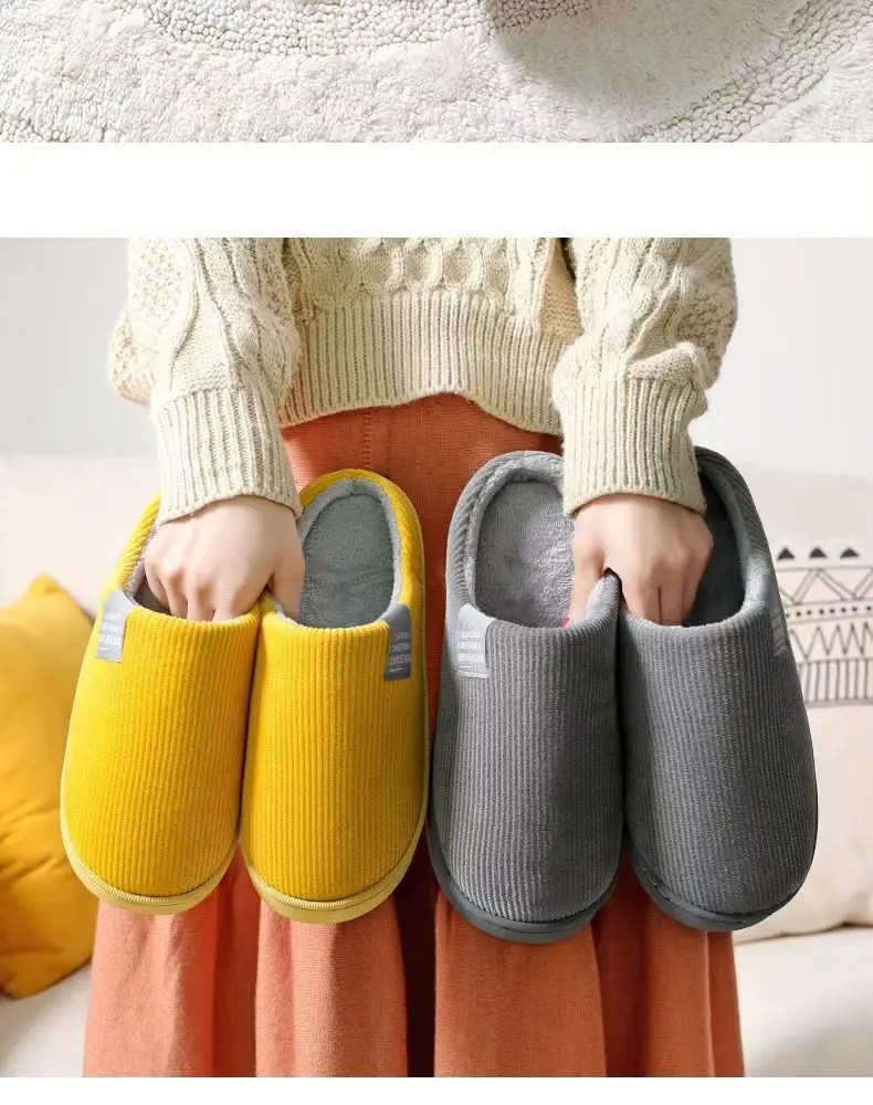 Cixi Cotton Slippers for Women, Spring, Autumn and Winter Home Use, Indoor Non-Slip Confinement Shoes, Thick-Soled Home Warm Couple Men — feature 14