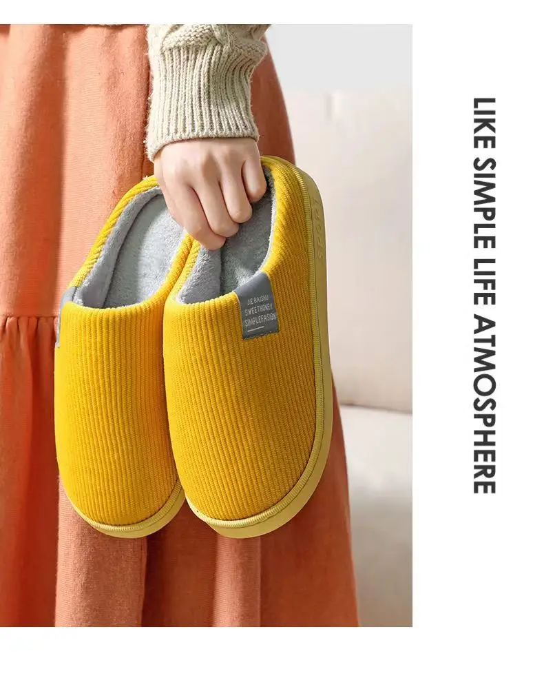 Cixi Cotton Slippers for Women, Spring, Autumn and Winter Home Use, Indoor Non-Slip Confinement Shoes, Thick-Soled Home Warm Couple Men — feature 15