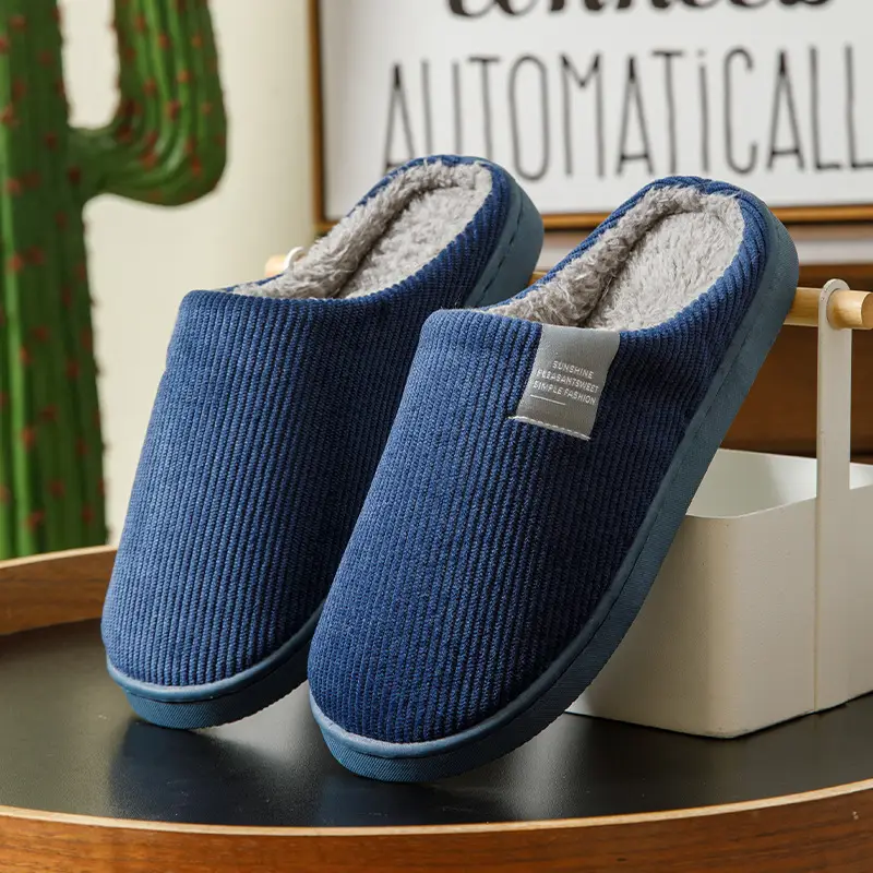 Cixi Cotton Slippers for Women, Spring, Autumn and Winter Home Use, Indoor Non-Slip Confinement Shoes, Thick-Soled Home Warm Couple Men - Image 4