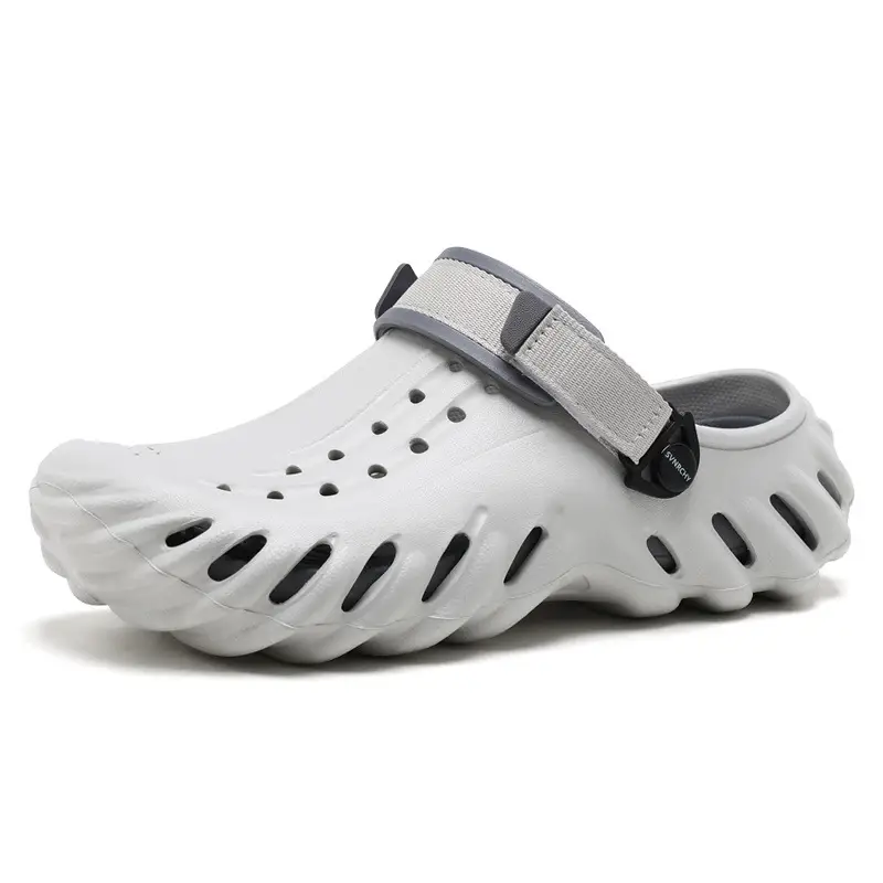 Hole Shoes Men's Summer Thick Sole Outer Wear Breathable Soft Baotou Tops EVA Home Non-Slip Non-Stinky Foot Wear-Resistant Sandals - Image 9