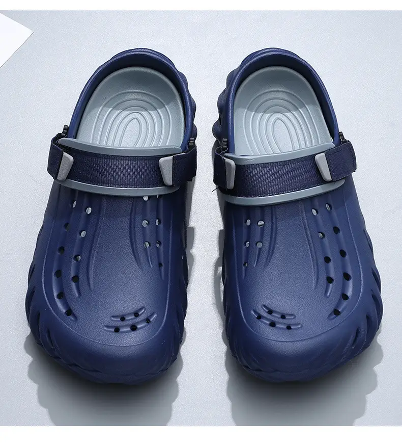 Hole Shoes Men's Summer Thick Sole Outer Wear Breathable Soft Baotou Tops EVA Home Non-Slip Non-Stinky Foot Wear-Resistant Sandals — feature 14